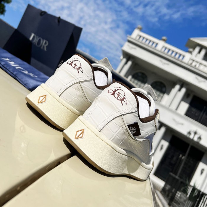 b713 cactus jack D*or sneaker white nubuck calfskin