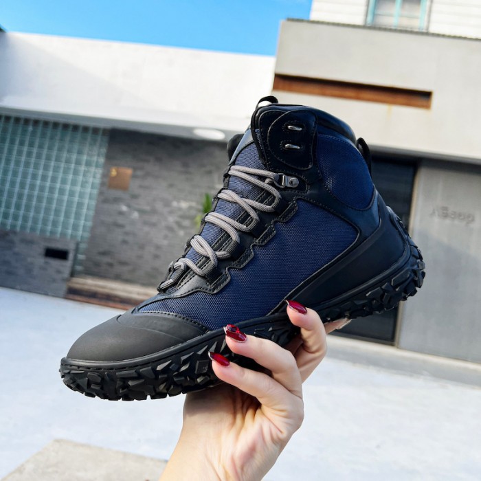 D*or D*orizon hiking ankle boot blue technical mesh with black rubber