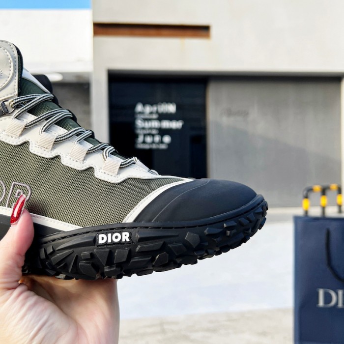 D*or D*orizon hiking ankle boot green technical mesh with black rubber