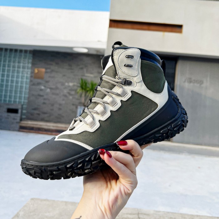 D*or D*orizon hiking ankle boot green technical mesh with black rubber