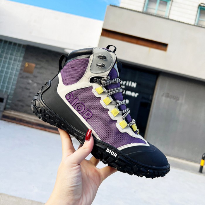 D*or D*orizon hiking ankle boot purple technical mesh with black rubber
