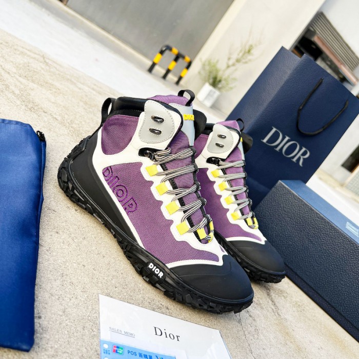 D*or D*orizon hiking ankle boot purple technical mesh with black rubber