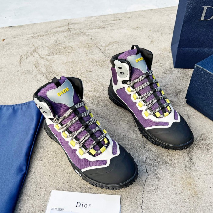 D*or D*orizon hiking ankle boot purple technical mesh with black rubber