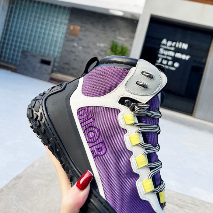 D*or D*orizon hiking ankle boot purple technical mesh with black rubber