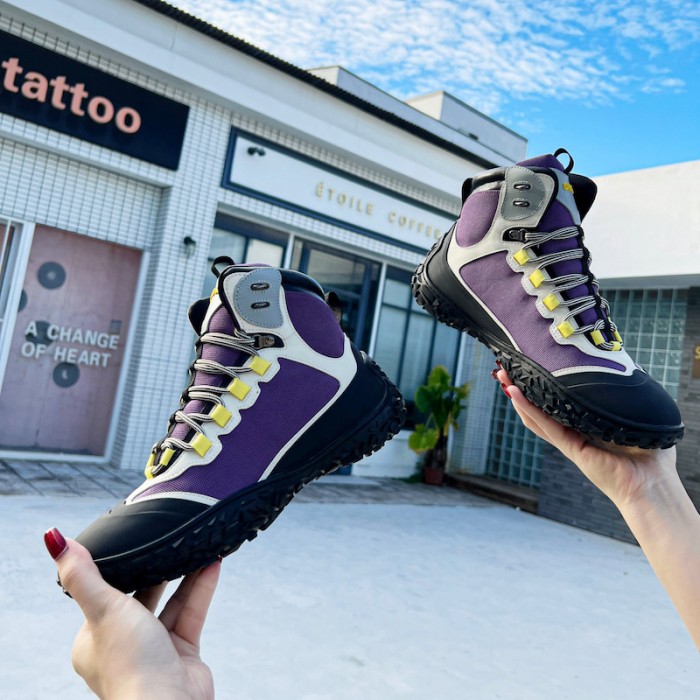 D*or D*orizon hiking ankle boot purple technical mesh with black rubber