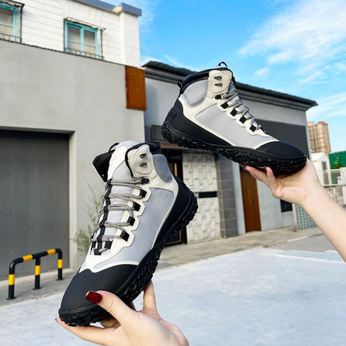 D*or D*orizon hiking ankle boot gray technical mesh with black rubber