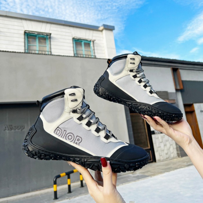 D*or D*orizon hiking ankle boot gray technical mesh with black rubber