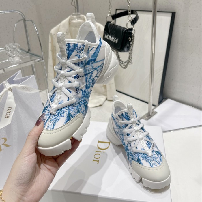 D*or d-connect sneaker blue multicolor technical fabric with rêve d