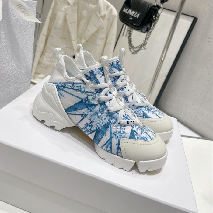 D*or d-connect sneaker blue multicolor technical fabric with rêve d