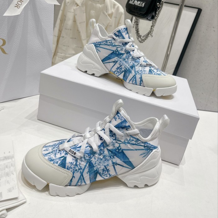 D*or d-connect sneaker blue multicolor technical fabric with rêve d