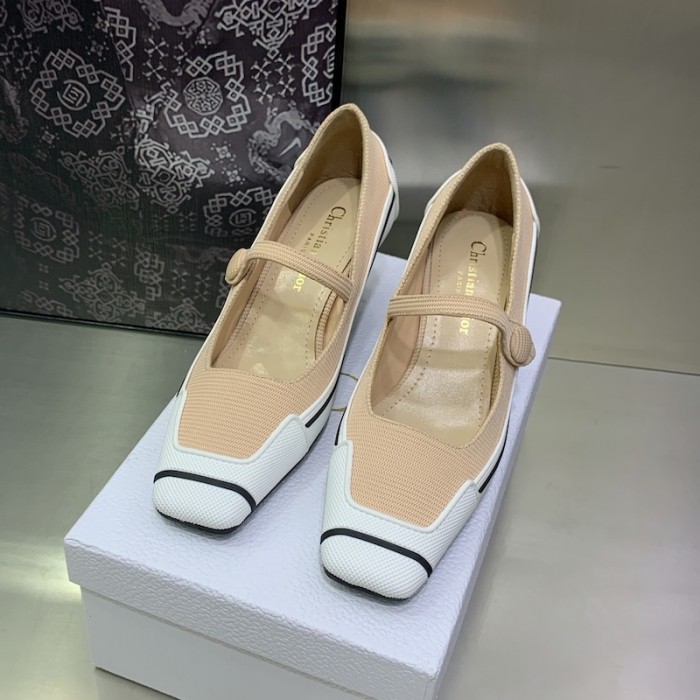 D*or d-motion pump nude technical fabric and white rubber
