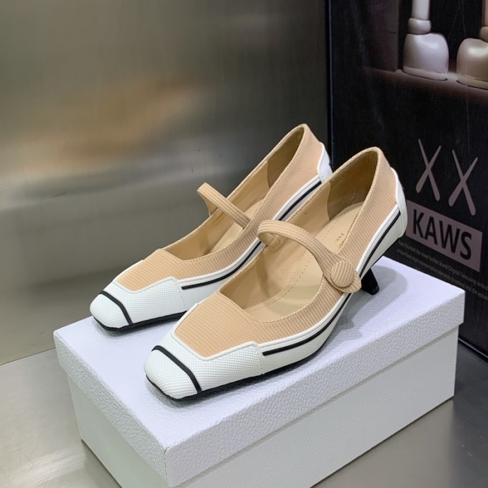D*or d-motion pump nude technical fabric and white rubber