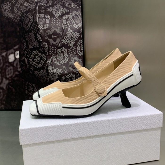 D*or d-motion pump nude technical fabric and white rubber