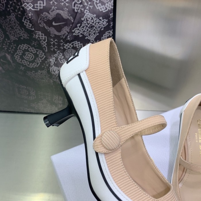 D*or d-motion pump nude technical fabric and white rubber