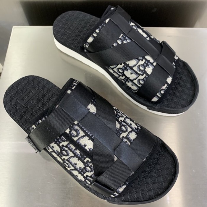 D*or alpha sandal D*or oblique jacquard black