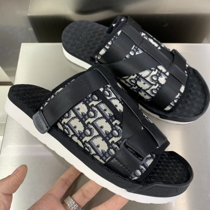 D*or alpha sandal D*or oblique jacquard black