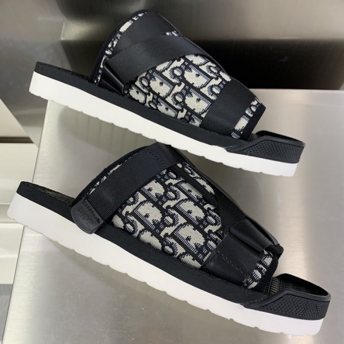 D*or alpha sandal D*or oblique jacquard black