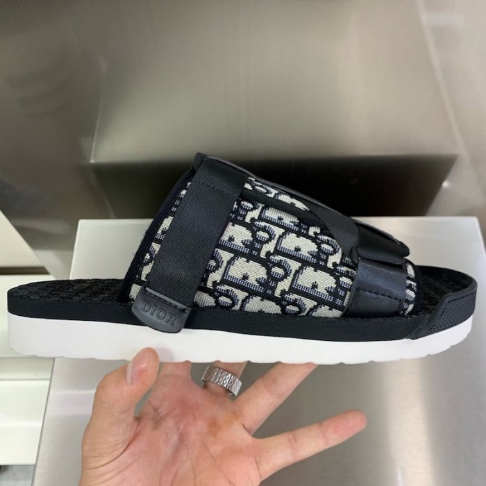 D*or alpha sandal D*or oblique jacquard black