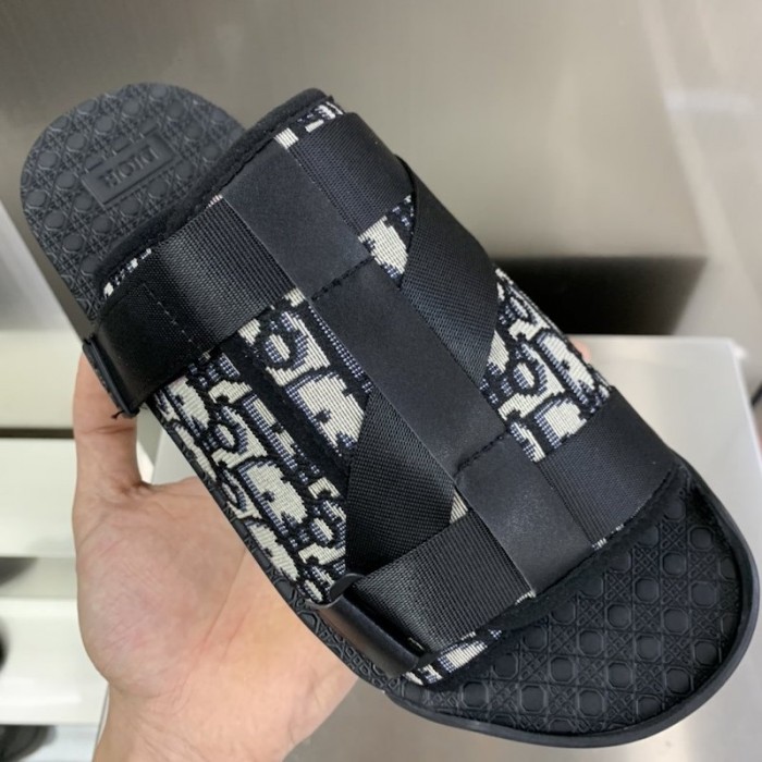 D*or alpha sandal D*or oblique jacquard black