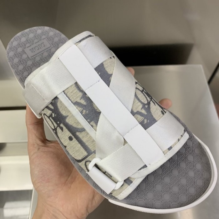 D*or alpha sandal D*or oblique jacquard white