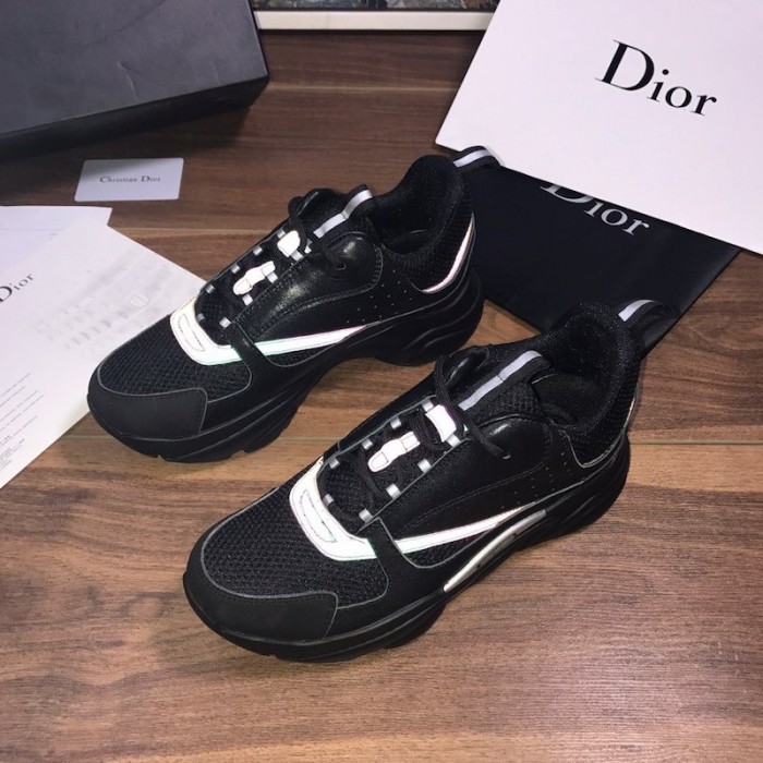 D*or b22 sneaker in black technical knit