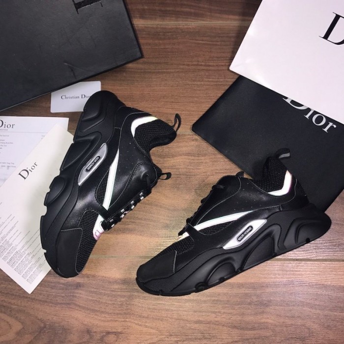 D*or b22 sneaker in black technical knit