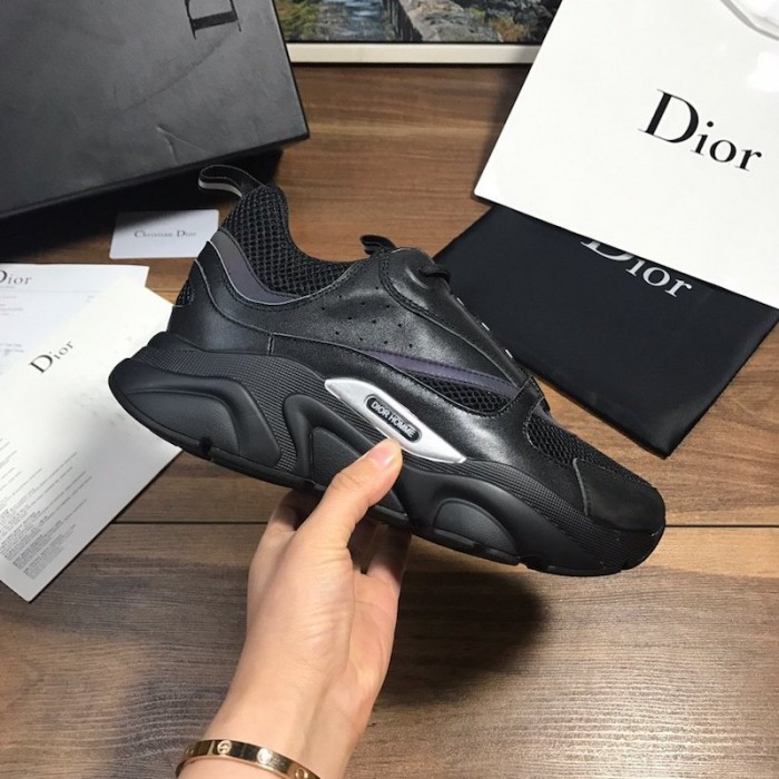 D*or b22 sneaker in black technical knit