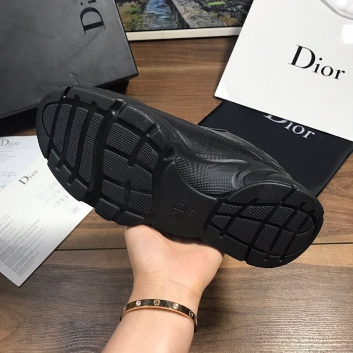 D*or b22 sneaker in black technical knit