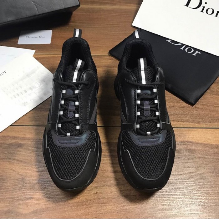 D*or b22 sneaker in black technical knit