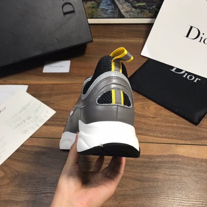 D*or b22 sneaker in white technical knit and white with grey