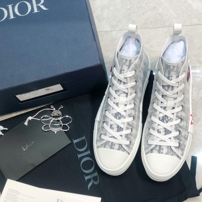 D*or b23 high top logo oblique bull sneaker
