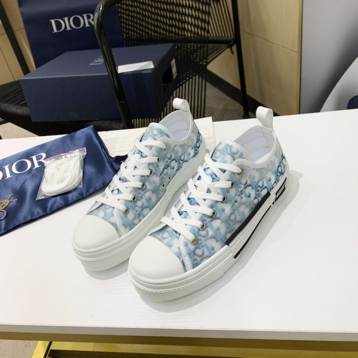 D*or b23 low top sneaker blue D*or oblique pixel canvas