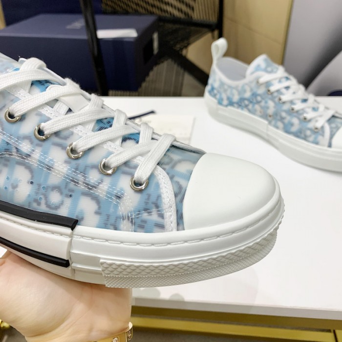 D*or b23 low top sneaker blue D*or oblique pixel canvas