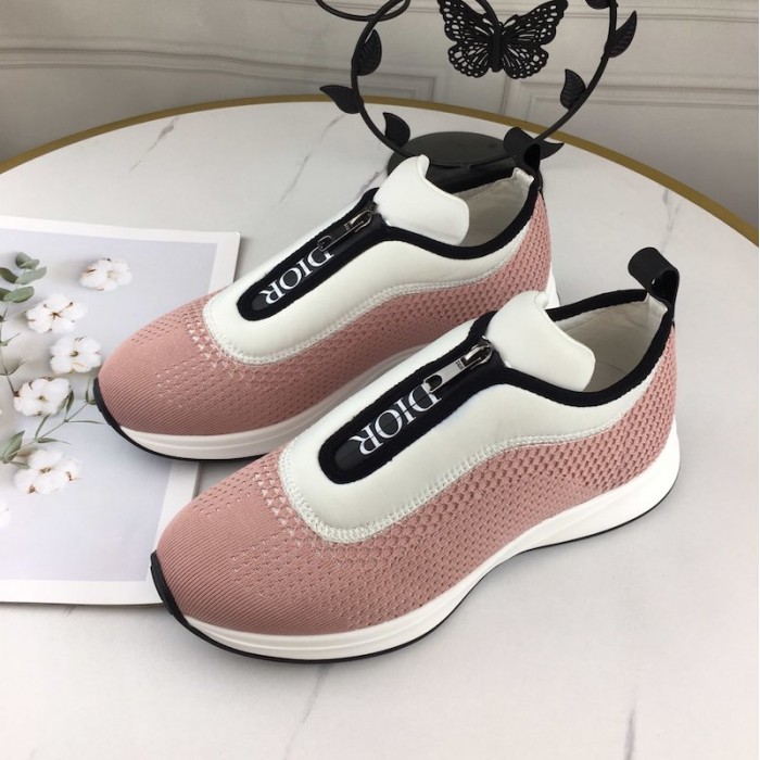 D*or b25 low top sneakers in pink keni & neoprene