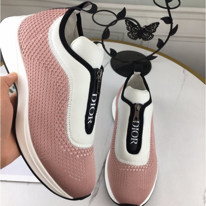 D*or b25 low top sneakers in pink keni & neoprene