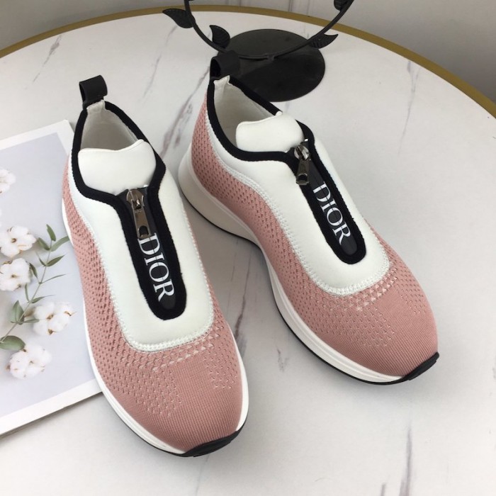 D*or b25 low top sneakers in pink keni & neoprene