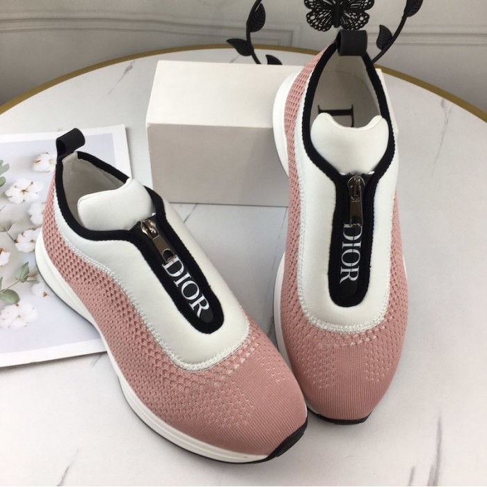 D*or b25 low top sneakers in pink keni & neoprene