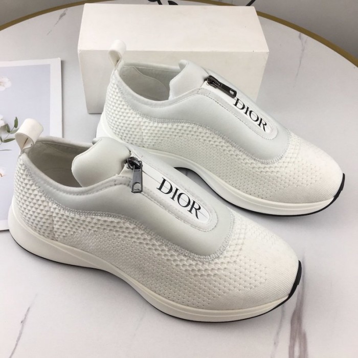 D*or b25 low top sneakers in white keni & neoprene