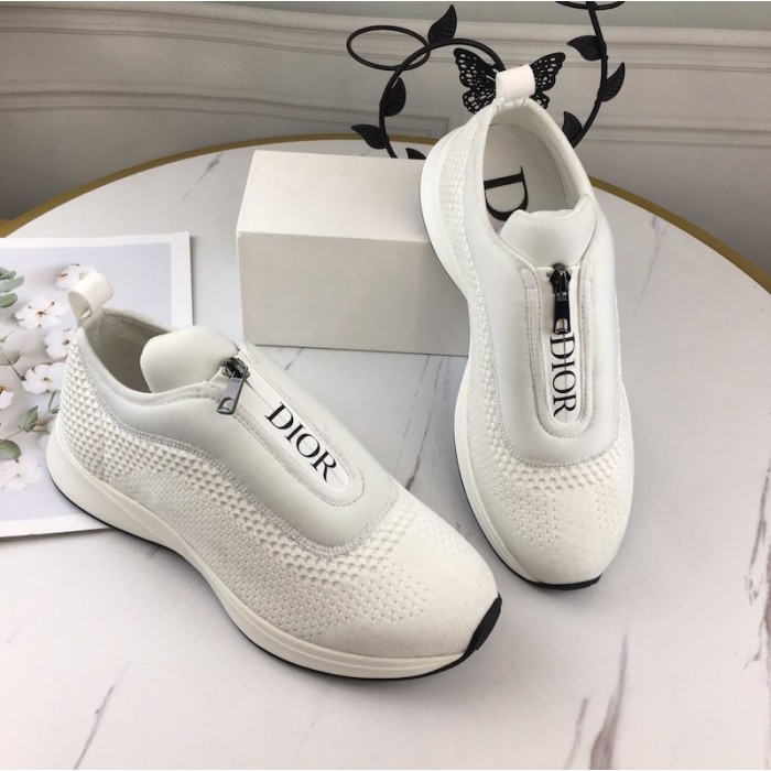 D*or b25 low top sneakers in white keni & neoprene