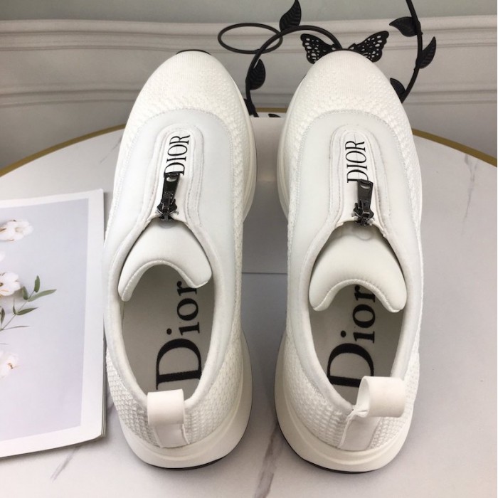 D*or b25 low top sneakers in white keni & neoprene