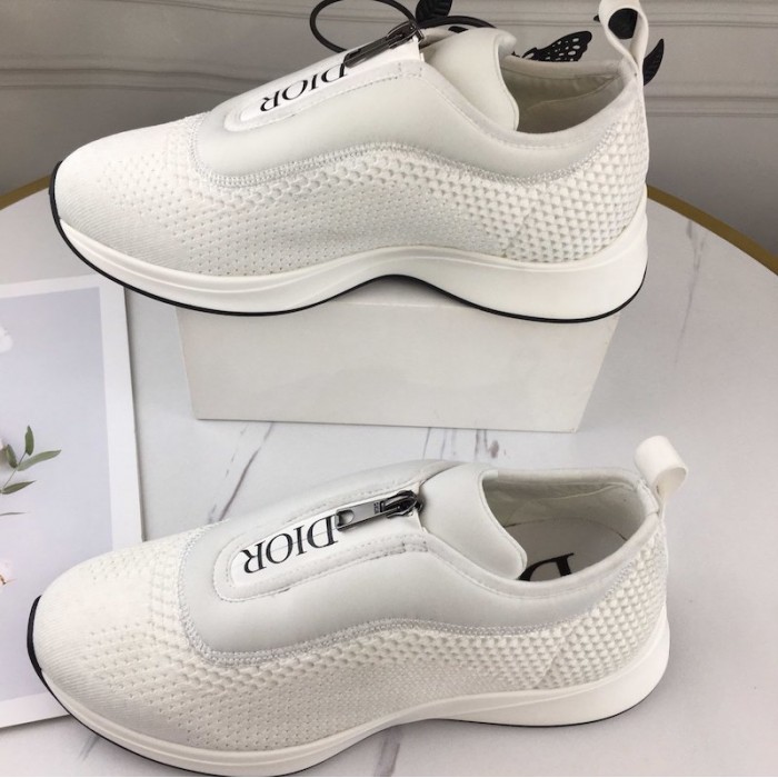 D*or b25 low top sneakers in white keni & neoprene
