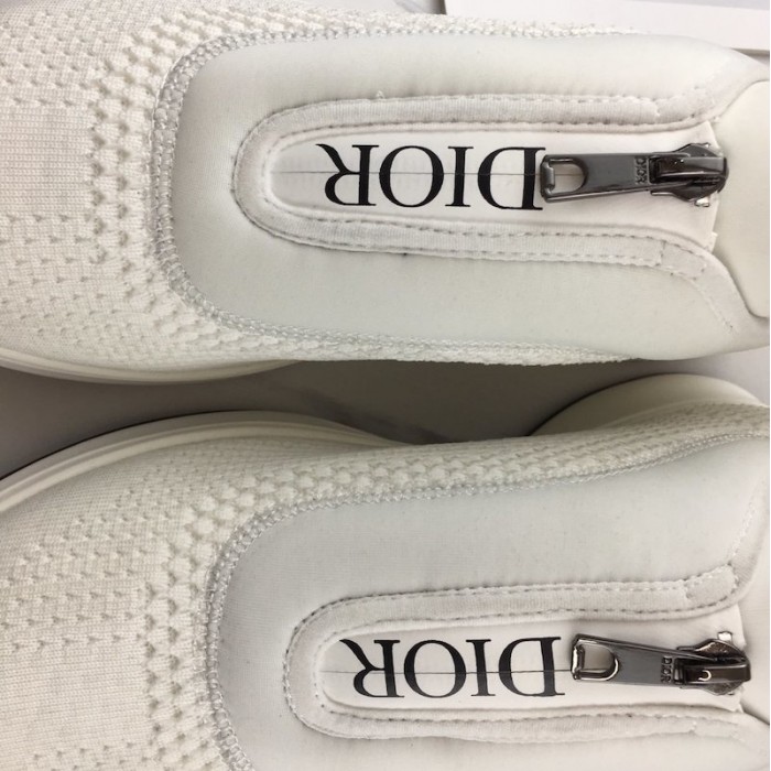 D*or b25 low top sneakers in white keni & neoprene