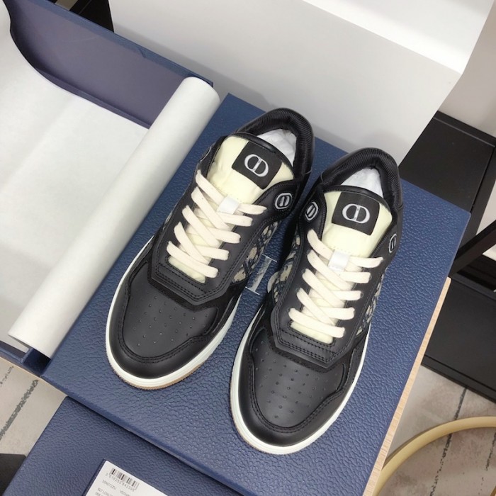 D*or b27 low top D*or oblique sneaker black