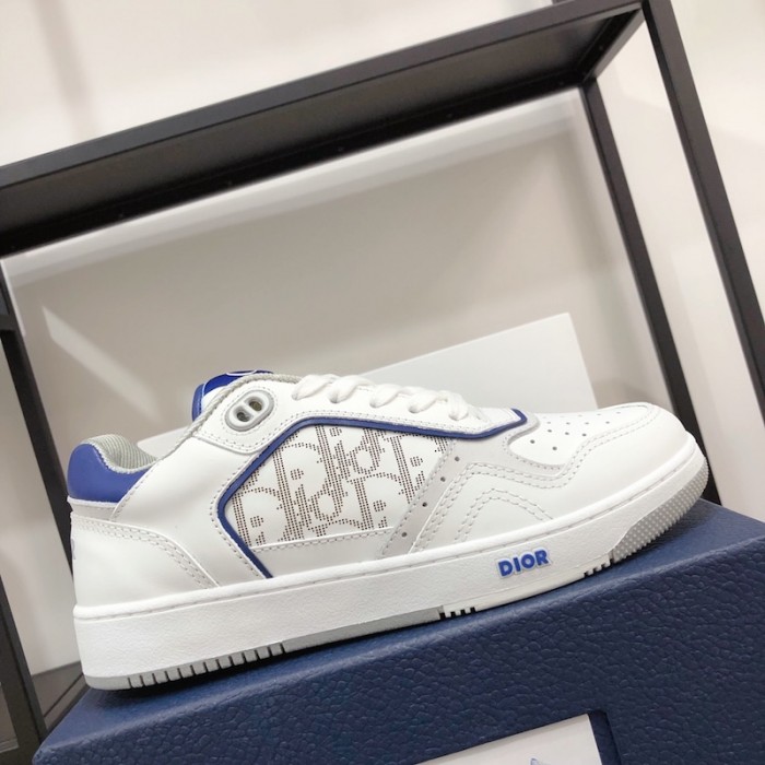 D*or b27 low top D*or oblique sneaker white/blue