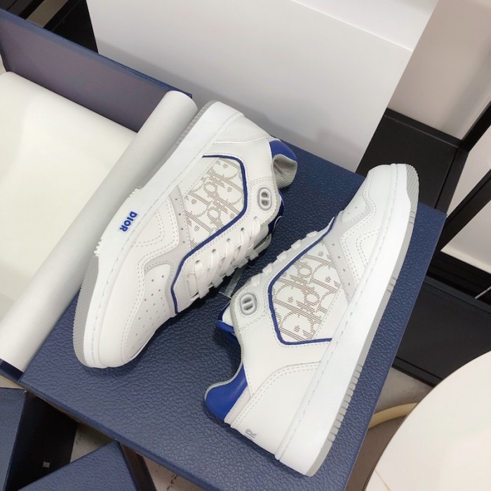D*or b27 low top D*or oblique sneaker white/blue