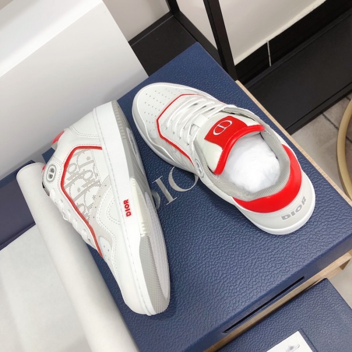 D*or b27 low top D*or oblique sneaker white/red