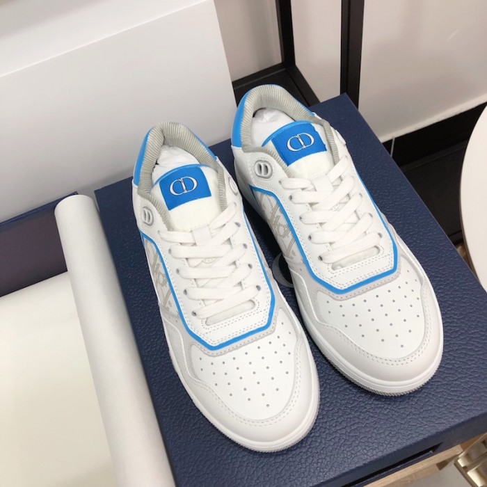 D*or b27 low top D*or oblique sneaker white/ sky blue