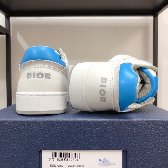 D*or b27 low top D*or oblique sneaker white/ sky blue