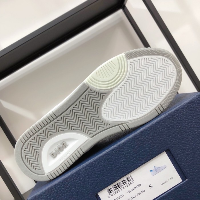 D*or b27 low top D*or oblique sneaker white/ sky blue