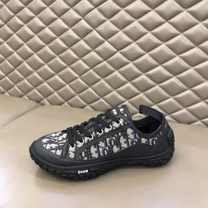 D*or b28 high top sneaker black and beige D*or oblique jacquard and rubber